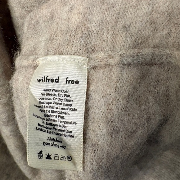 Wilfred Free Aronson Cream Open-Front Longline Cardigan, Alpaca Blend - Picture 8 of 9
